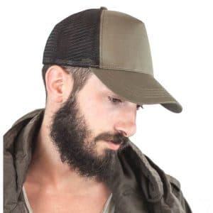 Casquette 5 pans style trucker en coton 180gr